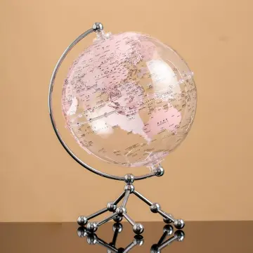 Globe terrestre rose - Cdiscount