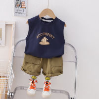 IENENS Summer Boys Casual Clothing Sets 0-4 Years Baby Outfits 2PCS Kids Sleeveless T-shirt + Shorts Suits Children School Clothes