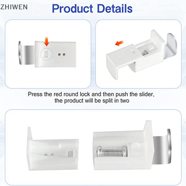 zhiwen-ขายึดกดค้างไว้-l-สำหรับม่านบังแดดแนวนอนอุปกรณ์เสริมสำหรับหน้าต่างบ้านฉากยึดผ้าม่านเปลี่ยนที่ยึดคนตาบอด