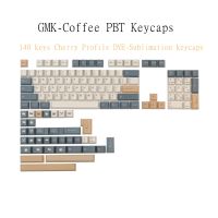 140 Keys Full Set PBT GMK Coffee Keycaps Cherry Profile DYE- Sublimation Keycap For Mechanical Keyboard Ansi 60% 80% 100% Layout