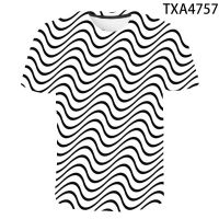 The new summer 2021 short sleeve fashion classic plaid stripes 3D digital print hot style mens T-shirt