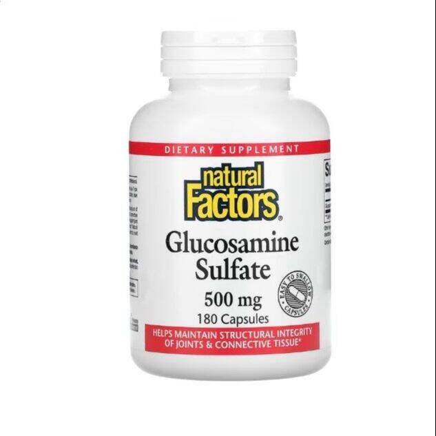 Natural Factors, Glucosamine Sulfate, 500 mg, 180 Capsules/360 Capsules