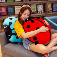 Kawaii Stuffed Plush Ladybug Toy Soft Ladybird Doll Huggable Insect Pillow Colorful Cushion Children Birthday Gift Dropshipping