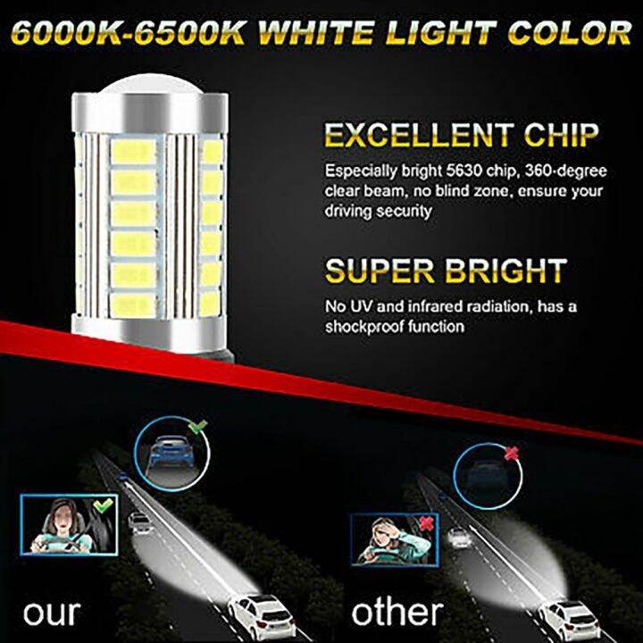 1200lm-9005-9006ไฟหน้า33-smd-4ชิ้น-เซ็ต6-6w-6000-6500k-หลอดไฟ-combo