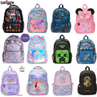 ใหม่ Smiggle กระเป๋าเป้สะพายหลัง กระเป๋านักเรียน สไตล์คลาสสิก สําหรับเด็กประถม