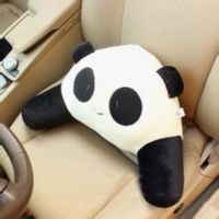 Headrest Pillow Breathable Comfortable PP Cotton Cute Panda Shape Car Seat Plush Lumbar Pillow for Car Car Cushion Seat Cushions