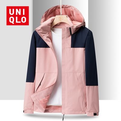 [ส่งของ]UNIQLO เสื้อแจ็กเก็ตกันฝน กันน้ํา คุณภาพสูง แฟชั่นฤดูใบไม้ผลิ สําหรับผู้หญิง 2023 ไซซ์ M - 5XL