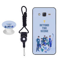 BTS เคสโทรศัพท์สำหรับ Samsung Galaxy J2 2015ซิลิคอนนุ่มกรณีที่มีรูปแบบเดียวกันแหวนและเชือก