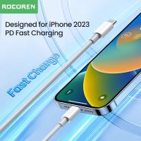 Rocoren USB C ถึง USB C สายสำหรับ iPhone 15 15 Pro 15 Plus 15 Pro Max PD 2023 60W สายชาร์จเร็วสำหรับ iPad Pro เครื่องชาร์จสายข้อมูลมาตรฐาน Type C