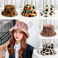 ENMITY PERSPICACIOUS76US4นิ่มแฟชั่นกลางแจ้งสีรุ้งหลากสีอบอุ่น,Topi Bucket วัวหมวกชาวประมงขน Faux