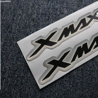 แผ่นเจลสัญลักษณ์บนกันชน3D 2ชิ้นสติกเกอร์สติกเกอร์โลหะโลโก้ BMW สำหรับตกแต่งรถจักรยานยนต์ยามาฮ่า X-MAX XMAX 125 250 400 Shan22503ตกแต่งรถจักรยานยนต์