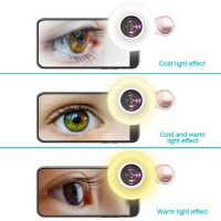 New Mobile phone fill light 15X macro lens Portable Selfie LED Ring Light for iPhone Smartphone Universal Ring Clip LightTH