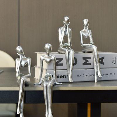 【CC】✟✙  Decoration Accessories Abstract Humanoid Figurines Room Cabinet Bookcase Ornaments Resin Crafts