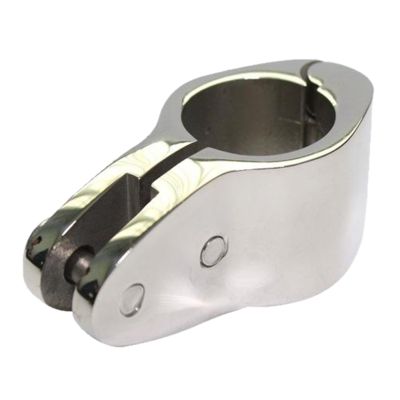 ▬▲㍿ 316 Stainless Steel Fitting Boat Marine Yacht Tube Clip Pipe Clamp Silver Bimini Hinged Fittings Jaw Slide Hardware Silver