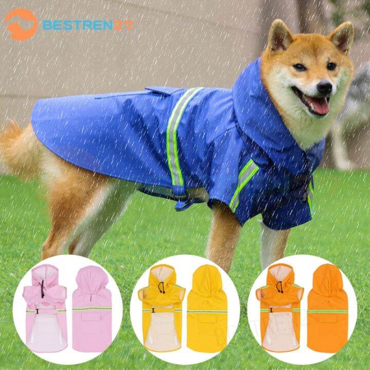 Raincoat PU Waterproof Big Dog Poncho Outdoor Reflective Ready Stock
