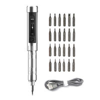 MINIWARE ES15 Intelligent Motion Control Electric Screwdriver Handheld Portable Screwdriver High Precisions Cordless Screwdriver with OLED Display LED Lights Utility Computers Mobilephone Repairs Tool with 24pcs Bits