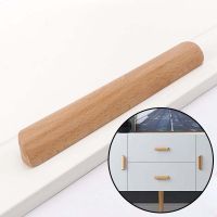 Vintage Pure Wooden Handles Nordic Style Furniture Handle Door Knobs Drawer Kitchen Cupboard Wardrobe Pull Handle w/screws