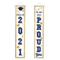 2 Pieces 2021 Graduation Porch Sign Graduation Congrats Banner Decoration for Graduation Party Grad Party Decorations