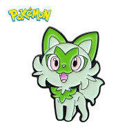 Kawaii Pokemon Sprigatito เข็มกลัดโลหะอะนิเมะน่ารักนักเรียนเด็ก Pin Badge กระเป๋านักเรียนอุปกรณ์เสริมตกแต่งของเล่นสำหรับ Girls