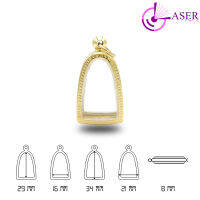 LASER รหัส T536 กรอบพระ กรอบพระสแตนเลสเลเซอร์สีทองแท้ 100%