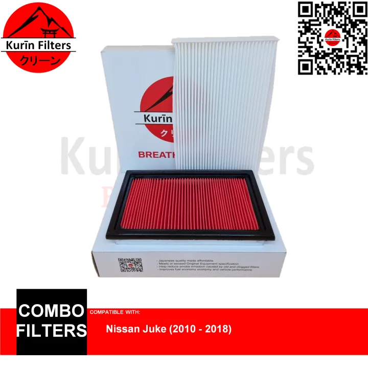 Genuine KURIN Combo Filters (Air & Cabin) for Nissan Juke (2010 2018