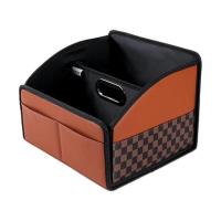 Storage Box for Car Foldable Leather Storage Box Multifunctional Organizing Bins Large Capacity Portable for Auto Car Truck upgrade