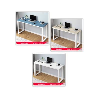 ( โปรโมชั่น++) คุ้มค่า โต๊ะทำงาน โครงเหล็ก โต๊ะเขียนหนังสือ โต๊ะบาร์ 140x40x73 ซม รุ่น N235 (สีไม้อ่อน-ขาขาว,สีฟ้า-ขาขาว,สีขาว-ขาขาว) ราคาสุดคุ้ม โต๊ะ ทำงาน โต๊ะทำงานเหล็ก โต๊ะทำงาน ขาว โต๊ะทำงาน สีดำ
