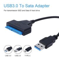 “-- Sata สาย USB Sata เป็น USB3.0อะแดปเตอร์รองรับ2.5นิ้วหน่วยความจำภายนอก SSD HDD ฮาร์ดไดรฟ์22 Pin Sata สายเคเบิล III USB Sata 3.0คอนเนคเตอร์