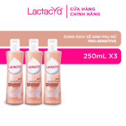 Bộ 3 chai Dung Dịch Vệ Sinh Phụ Nữ Lactacyd Pro Sensitive Cho Da Nhạy Cảm