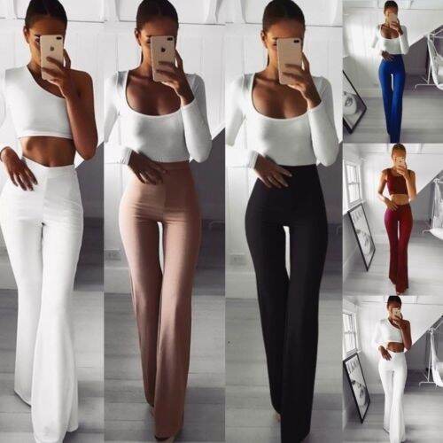 women-solid-color-high-waist-bodycon-wide-leg-pants-flare-pants-pencil