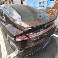 สำหรับ V สไตล์อุปกรณ์เสริมอัตโนมัติสปอยเลอร์ใหม่ Lincoln MKZ PU วัสดุรถ Trunk Blck ด้านหลัง Lip WING Tail Diffuser Body Kit 2013-2021