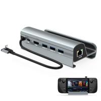 Docking Station For Game Deck 6in1 Hub Holder Compatible TV/Display Connection Video Deck USB 3.0 Type-C Charger WithHDMI Port