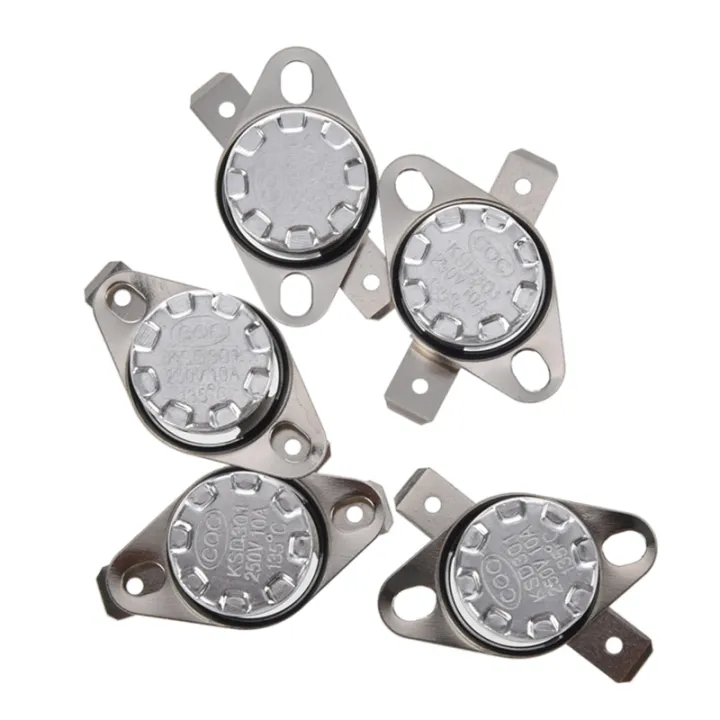 Aexit 5 x KSD301 250V 10A 70C Termostato interruttore di controllo della temperatura N. C ID: 969245