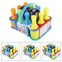 10 Pins &amp; 2 Balls Kids Sports Bowling Toy Set Colorful Bowling Ball Children Outdoor Indoor Play Sport Game Toys