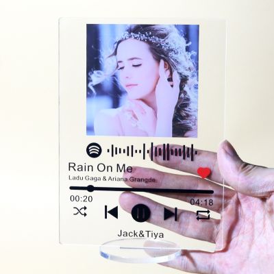 【CW】∈▥  Personalized Spotify Code Music Board Song Photo Name Custom Album Plaque Lovers Gifts