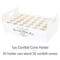 [COD] งานแต่งงาน Confetti Cone Holder Support สำหรับงานแต่งงานเจ้าสาวตกแต่งดอกไม้ปลอม Confetti กระดาษ Cones Stand ถาดกล่อง