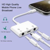 Type C To Dual 3.5mm Adapter Cable Audio Microphone Headphone Adapter 3 In 1 Audio In and Out For IPhone 12/11/X Samsung Google