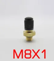 หัวเติมลมสีทอง แบบเกลียวมีโอริง ขนาด M8x1