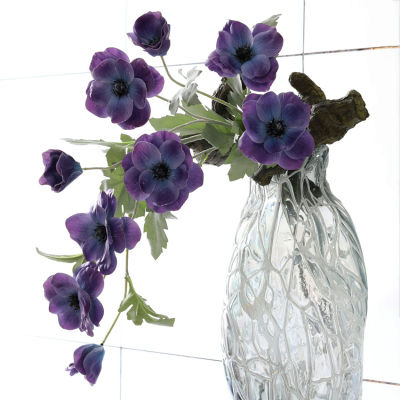 ดอกไม้ทะเลพิมพ์แบบสัมผัส3หัวดอกไม้จำลองตกแต่งบ้านดอกไม้ผ้าไหมดอกไม้เทียมประดิษฐ์ไฮเอนด์