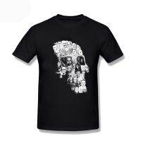 Funny Men Funny Horror Skull T-Shirt Mens Tshirts Homme Black Mens Clothing Unisex Top Tees Couple Plus Size 3Xl T-Shirts Tops S-4XL-5XL-6XL