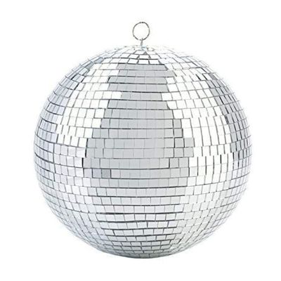 Colorful Stage Lighting Effect 8 Inch 20cm Disco Mirror Glitter Ball Silver Christmas Party Decor