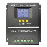 100A MPPT 80A/60A 12V24V เครื่องควบคุมการชาร์จพลังงานแสงอาทิตย์36โวลต์48โวลต์ที่ควบคุมอัตโนมัติอุปกรณ์ชาร์จเจอร์แบตเตอรี่ PV พลังงานแสงอาทิตย์พร้อม USB หน้าจอแสดงผล LCD แบบคู่