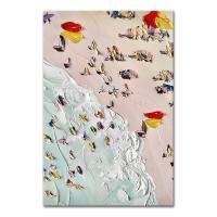 ภาพวาดสีน้ำมัน Arthyx Modern Beach Landscape-Canvas Art For Home &amp; Living Room Decor With Palette