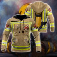 คุณภาพสูง 2023 2023 Strong Firefighter Art 3D Printed Men Hoodie Autumn and winter Unisex Deluxe Sweatshirt Zip Pullover Casual Streetwear KJ394，Cyclingclothing Thin hooded sweater สต็อกเพียงพอ