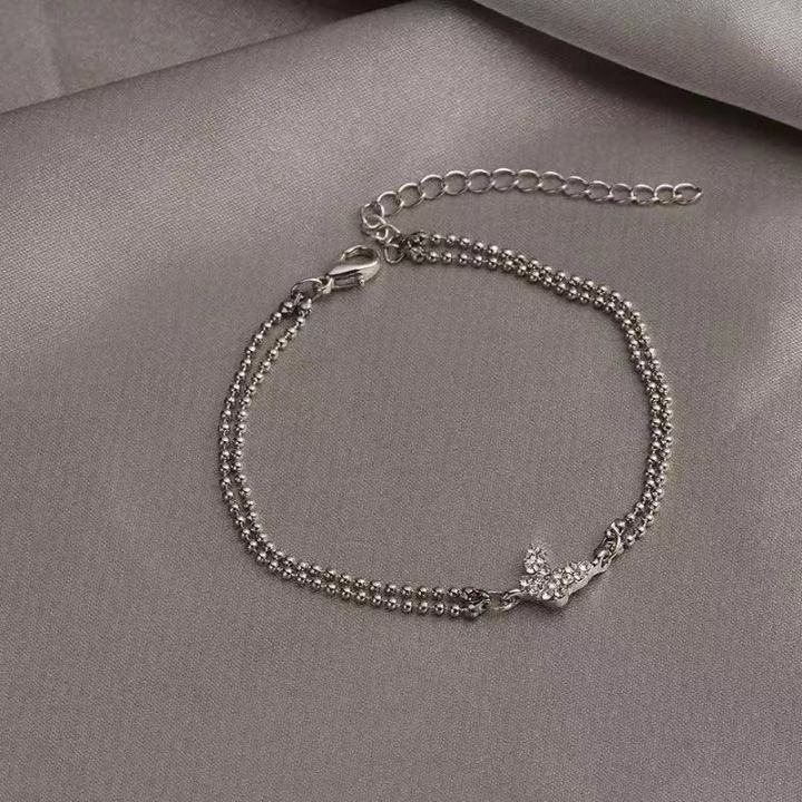 2023-trendy-bracelet-for-women-womens-zircon-butterfly-bracelet-silver-color-chain-bling-bracelet-anti-allergic-zircon-bracelet-sweet-shining-butterfly-bracelet-stamp-gift-bracelet-2023-trendy-bracele