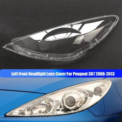 Left Front Headlight Cover Lens Transparent Shell Case Replacement for Peugeot 307 2008-2013 Headlight Housing Lampshade