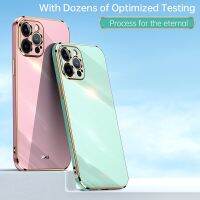 Xiaomi Poco X5 Mi 13 Pro Lite 6D Square Plating Edge Resistant TPU Clear ซิลิโคนโทรศัพท์เคสนิ่ม