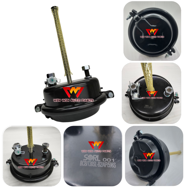 Trailer Brake Chamber Pump SorlHD T30Black (T30Single 2 Hole) Air