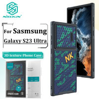 Nillkin เคสสามมิติลายนูนเนื้อ3D สำหรับ S23 Samsung Galaxy อัลตร้า TPU + PC เคสโทรศัพท์ลายรังผึ้งหลากสี