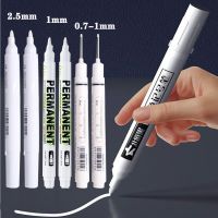 6Pcs White Marker 3 Size Tip Permanent Oil Pen Nib 1mm-2.5mm Set For Wood Rock Plastic Leather Glass Stone Metal Canvas CeramicHighlighters  Markers